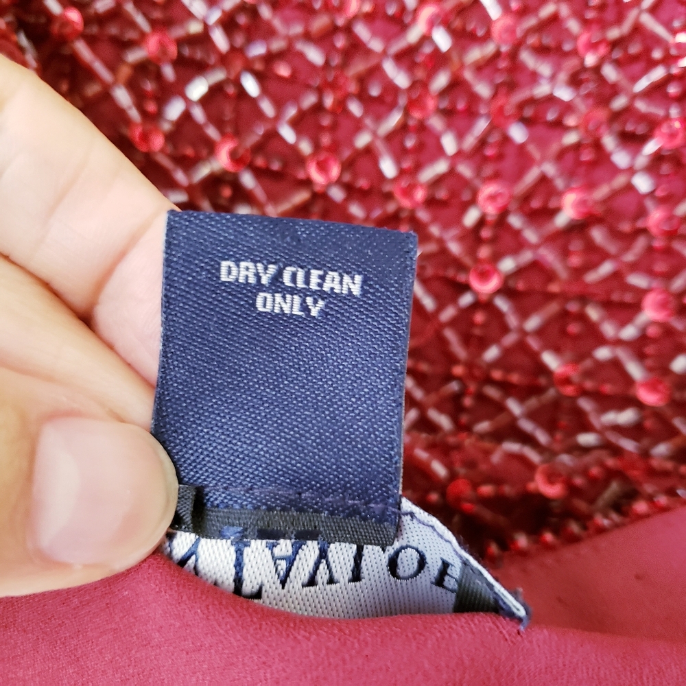 Ann Taylor Red Beaded Sequins Top - Picture 13 of 15